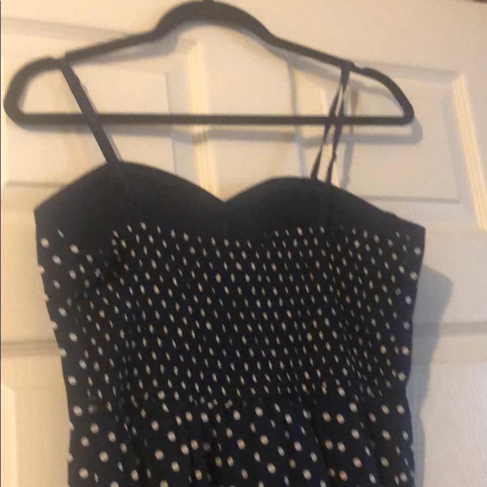 Blue and White Romper with flowing skirt - Picture 4 of 4